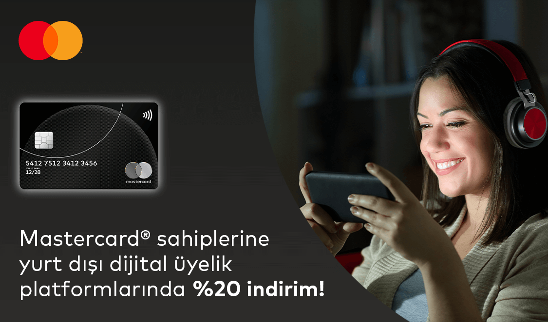 Silver Logolu Mastercard %20 Dijital Üyelik İndirimi