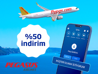 Uçak Bileti Alımlarında %50 İndirim