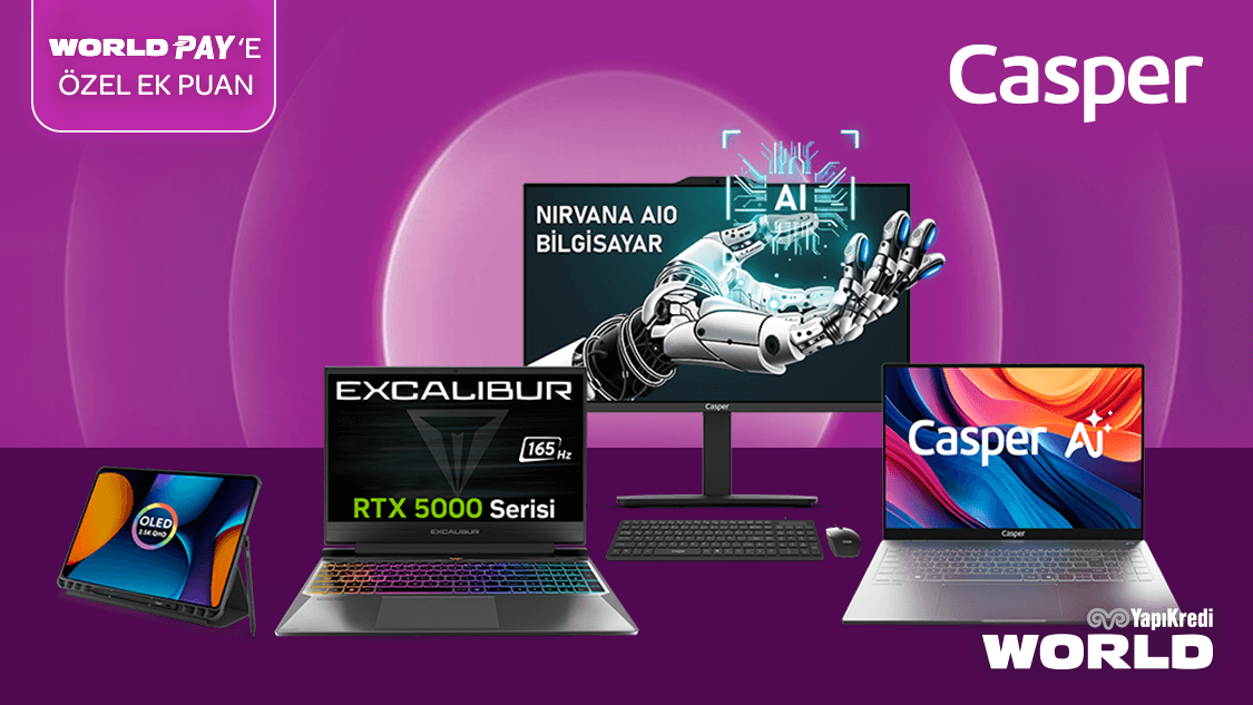 Casper'da 6.000 TL'ye Varan Worldpuan