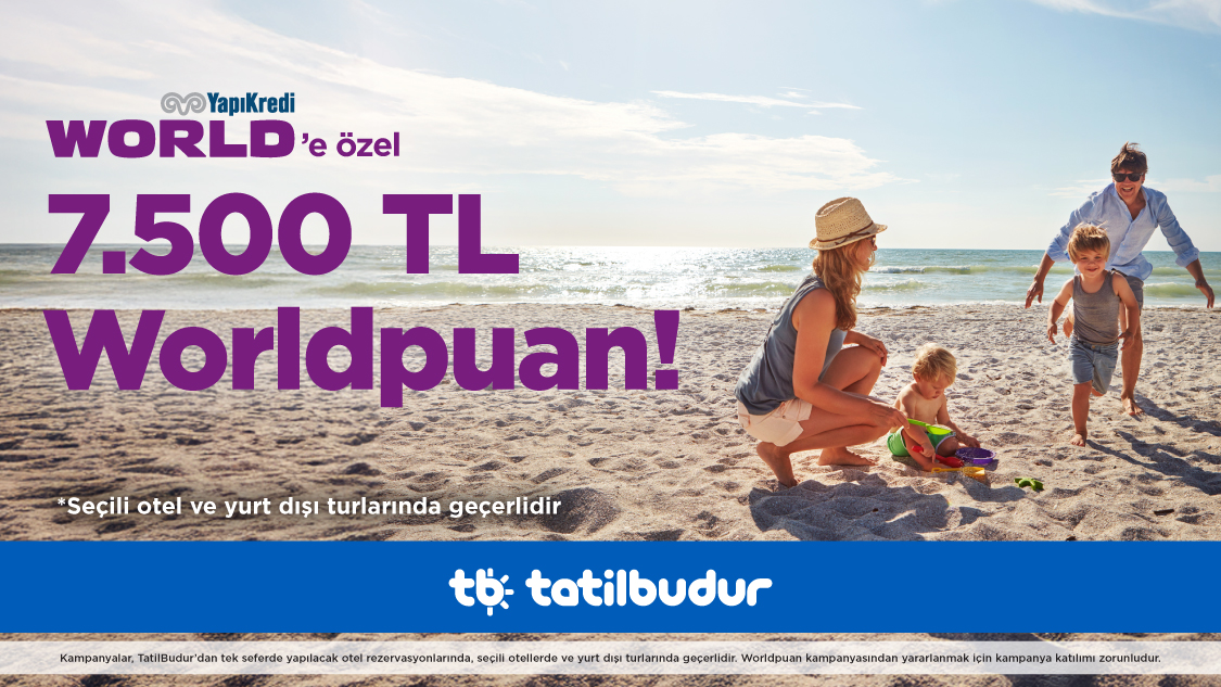 TatilBudur'dan 7.500 TL'ye Varan Worldpuan!