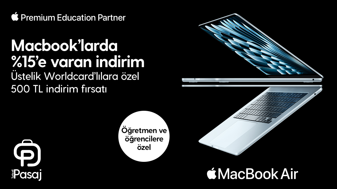 Turkcell Pasaj'dan MacBook Alışverişlerine 500 TL İndirim
