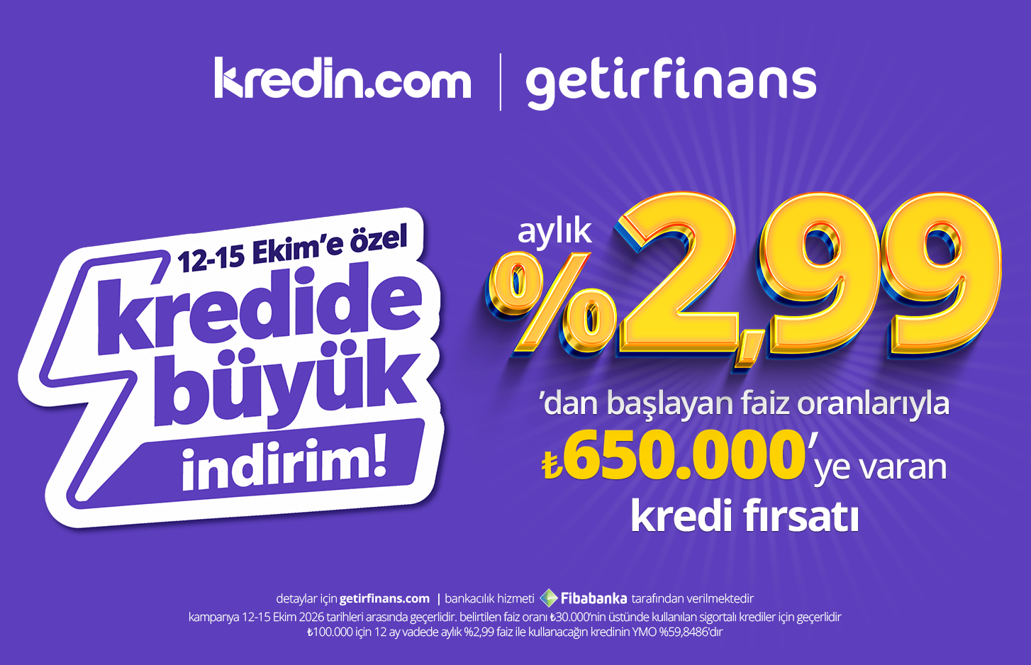 getirfinans 650.000 TL Kredi Fırsatı